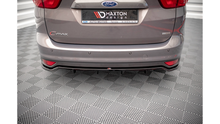 Splitter Ford C-Max II Rear Central with Diffuser Gloss Black