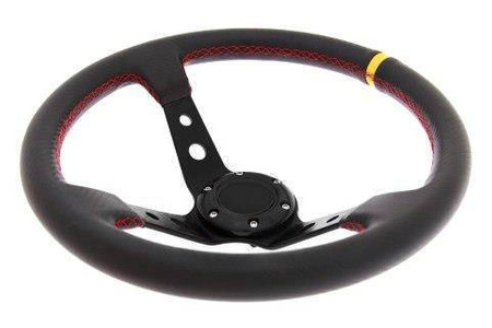 Steering wheel Pro 350mm offset:80mm Leather Black