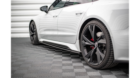 Diffuser Audi RS6 RS7 C8 Side Skirts v.2 Gloss Black
