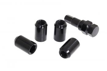 Wheel Lug Nuts Alu M12x1.25 32mm Black Cone seat through