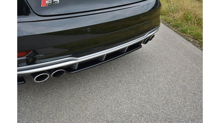 Splitter Audi S3 8V Facelift Tył Środkowy Gloss Black