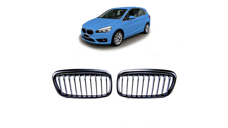 Grill BMW 2 F45 Single Line Matt Black