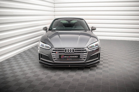 FRONT SPLITTER V.1 Audi A5 F5 S-Line - Gloss Black