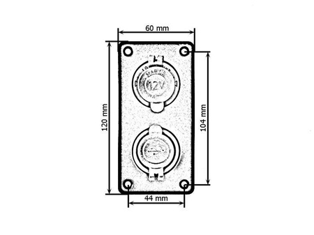 Dual Panel 1xUSB 3.1A, 1xZ