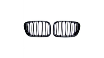 Grill BMW X5 E53 podwójne żeberka Gloss Black
