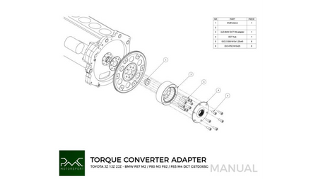 Koło zamachowe do konwersji Toyota JZ - BMW DCT DKG Getrag GS7D36SG N54 N55 S55 (L)