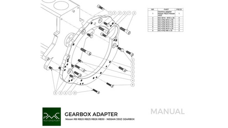 Gearbox Adapter Plate Nissan RB RB20 RB25 RBB6 RB30 - Nissan 350Z Z33 370Z Z34 CD009