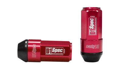 Forged wheel lug nuts D1Spec Heptagon 2in1 Steel M12x1.25 Red ​