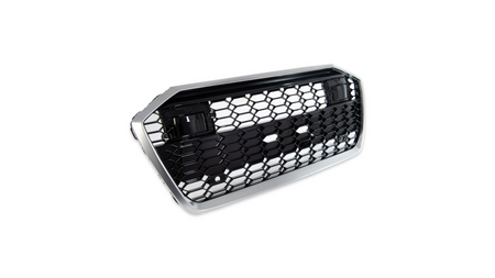 Grill Audi A6 C8 Silver & Gloss Black