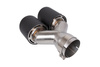Exhaust Tip 101mmx2 enter 76mm Carbon Matte Right