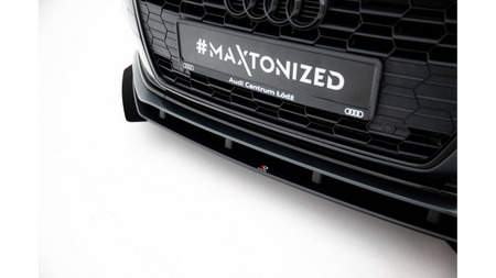 Splitter Audi A5 F5 Facelift Przód Street Pro Black-Red + Gloss Flaps