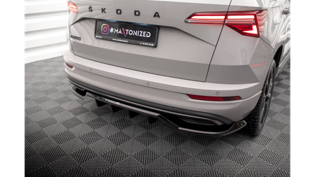 Splitter Skoda Karoq I Facelift Sportline Rear Central with Diffuser Gloss Black