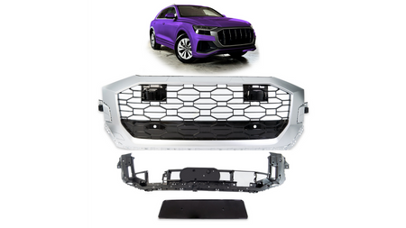 Grill Audi Q8 4M Silver Matt & Gloss Black