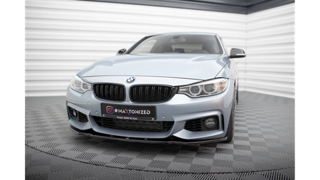 Splitter BMW 4 F32 F36 F33 M-Pack przód v.1 Gloss Black