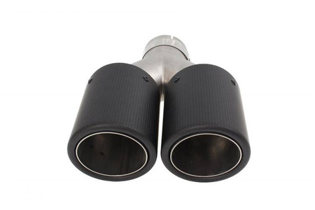 Exhaust Tip 101mmx2 enter 76mm Carbon Matte
