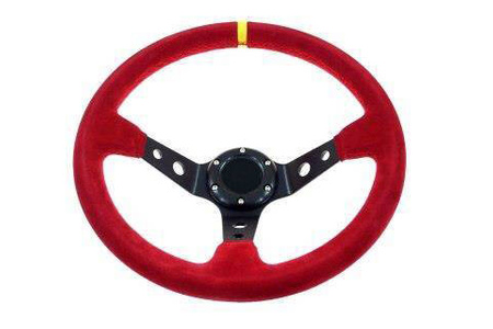 Steering wheel Pro 350mm offset:80mm Suede Red