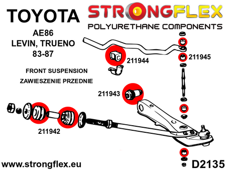 Front suspension bush kit