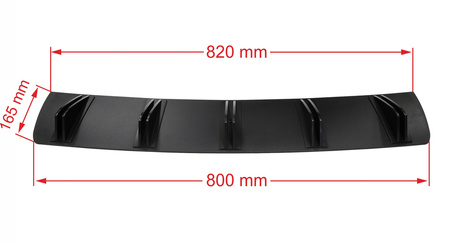 Universal Car Rear Bumper Diffuser Black