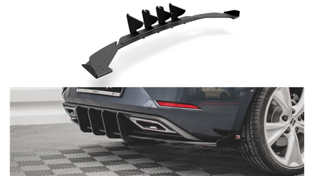 Dokładka Seat Leon FR IV Zderzak Tył + Flaps Black-Red Racing Durability