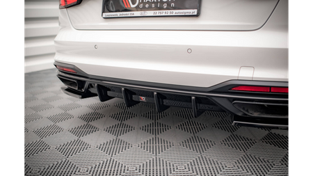 Diffuser Audi A4 B9 Facelift Rear Valance Gloss Black