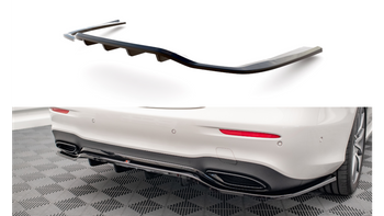 Splitter Mercedes-Benz E W213 Facelift Rear Central with Diffuser Gloss Black