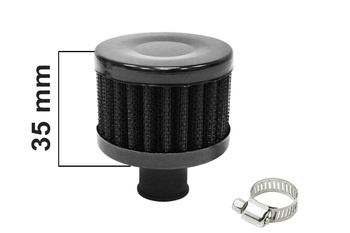 Crankcase Breather Filter 12mm Black