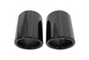 Exhaust Tip 74mmx2 enter 71mm Black Chrome