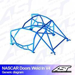Roll Cage BMW (E30) 3-Series 4-doors Sedan RWD WELD IN V4 NASCAR-door