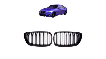 Grill BMW 2 F22 F23 Dual Line Matt Black