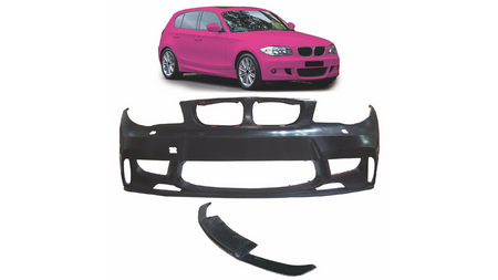 Spoiler BMW 1 E81 E82 E87 E88 Front Matt Black