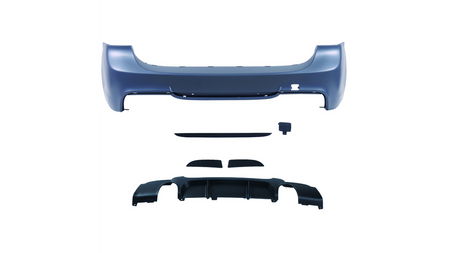 Bumper BMW 3 E91 Rear with Diffuser