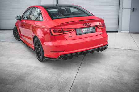 Splittery Tylne Boczne Audi S3 Sedan 8V - Gloss Black