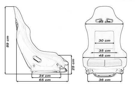 Racing seat GTR PVC Black