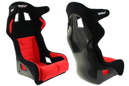 Fotel Sportowy Bimarco Grip Welur Black Red HANS FIA