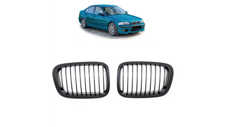 Grill BMW 3 E46 Compact Single Line Matt Black