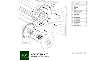 Adapter BMW M57 3.0 Diesel - Jeep XJ Cherokee AX15 / AW4