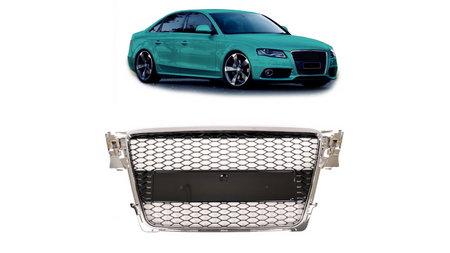 Grill Audi A4 B8 Chrome & Gloss Black