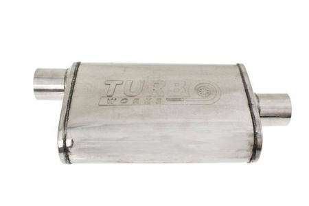 Central Chambered Muffler 70mm TurboWorks 304SS 355mm