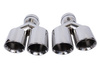 Exhaust 89mmx2 Inlet 76mm Polished Set