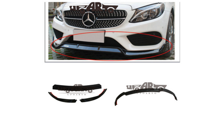 Dokładka Mercedes-Benz C W205 S205 A205 C205 Facelift Zderzak Przód Gloss Black