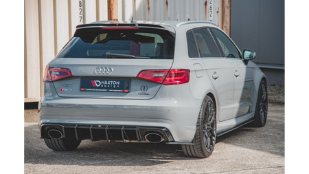 Splitter Audi RS3 8V Sportback Tył Boczne Racing Durability Black