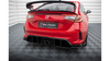 Splitter Honda Civic XI Type-R Rear Side Street Pro Red + Gloss Flaps