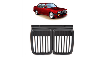 Grill BMW 3 E30 pojedyncze żeberka Matt Black