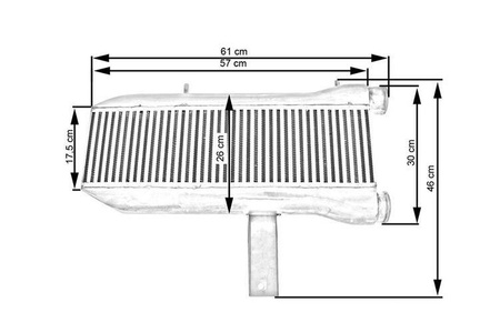 TurboWorks Intercooler 575x160x75 same side