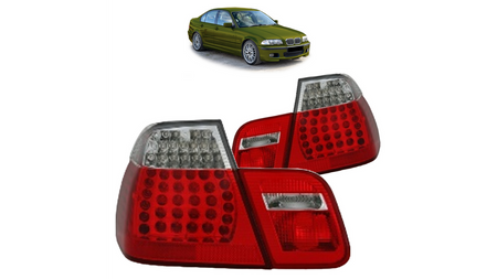 Lampy BMW 3 E46 Tył LED Red-Clear