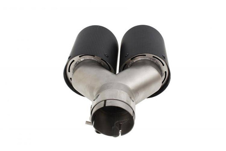 Exhaust Tip 114mmx2 enter 76mm Carbon Matte
