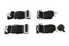 Racing seat belts 4p 3" Black - Quick