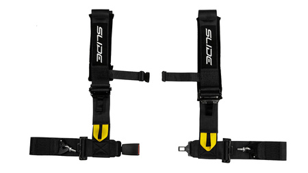 Racing seat belts Slide V2 BLACK 4P 3" E4