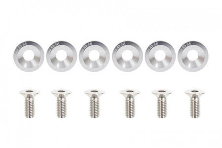 Decorative screws washers M8x1.25 15mm JDM Silver