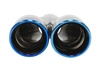 Exhaust Tip 89mmx2 enter 60mm Polished Burn Left 